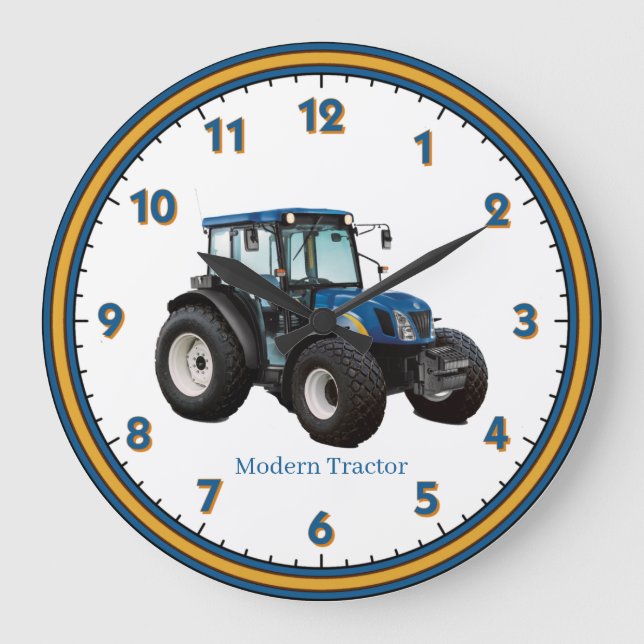 Modern Tractor Acrylic Wall Clock Stor Klocka (Framsida)