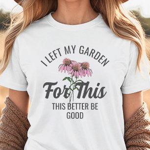 Modern Trädgårds älskare Flower Illustration Garde T Shirt