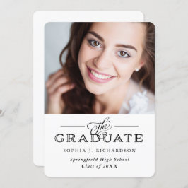 Modern Traditionell Vit | Foto Examenfest Inbjudningar