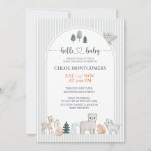 Modern Trädkreatur Boho Baby Shower i neutrala fär