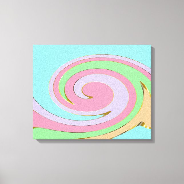 Modern trådlös Abstrakt Art Wrapped Canvas (Framsida)