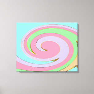 Modern trådlös Abstrakt Art Wrapped Canvas