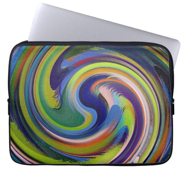 Modern trådlös Abstrakt artikel 17 Laptop Sleeve (Framsidan)