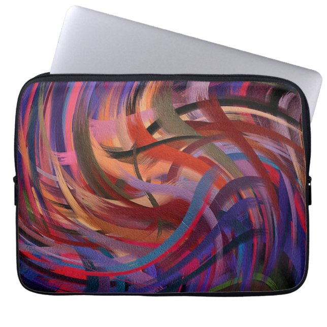 Modern trådlös Abstrakt artikel 18 Laptop Sleeve (Framsidan)