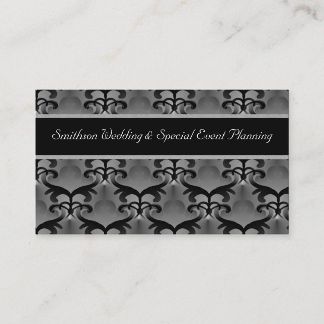 Modern trådlöst Affärskort, mjukt Grått Visitkort (Framsida)