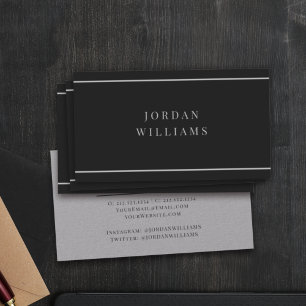 Modern träkol i Professionell med fetstil Visitkort