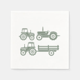 Modern Traktor Pojkarnas Födelsedagsfest Pappersservett