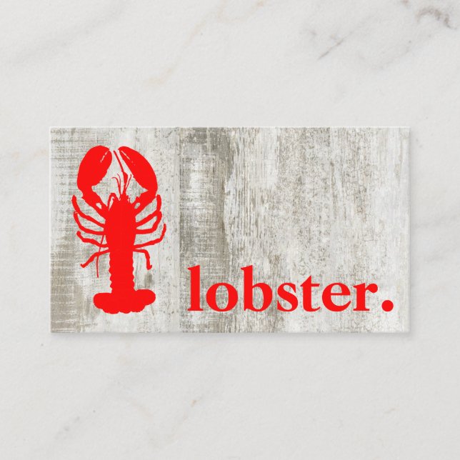 Modern trälobster. visitkort (Framsida)