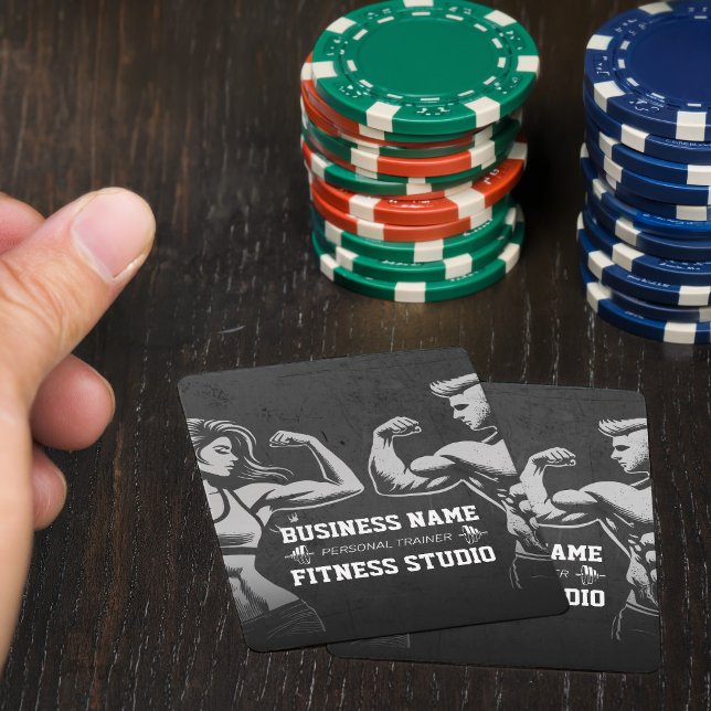 Modern tränare kroppsbyggande gyminstruktör casinokort (Skapare uppladdad)