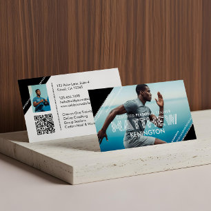 Modern tränare Personlig tränare Fitnessfoton Gym Visitkort