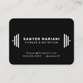 Modern tränare, svart och vitt visitkort