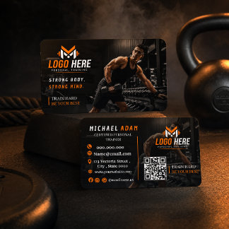Modern träningsstudio Fitness Personlig tränare Visitkort