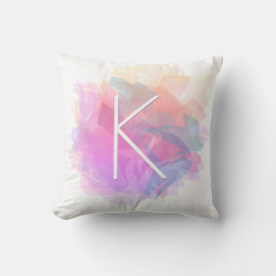 Modern transparent Lagrar/Lila Rosa Peach Blue Kudde