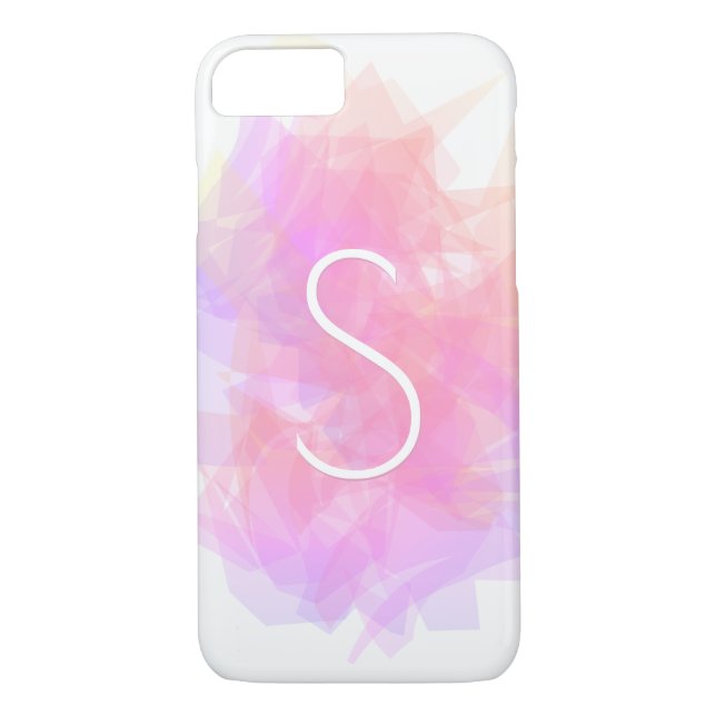 Modern transparent Lagrar/Magenta Peach & Rosa Case-Mate iPhone Skal (Baksida)