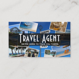 Modern Travel Agent Agency Company Affärskort Visitkort