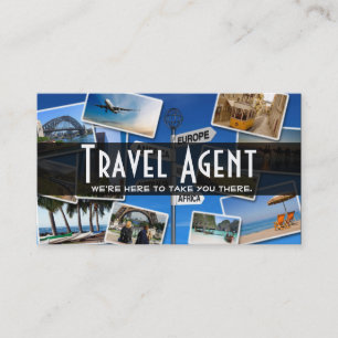 Modern Travel Agent Agency Company Affärskort Visitkort