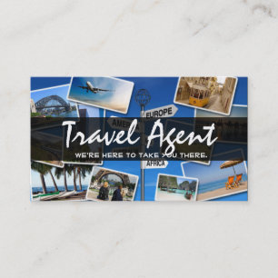 Modern Travel Agent Agency Company Affärskort Visitkort