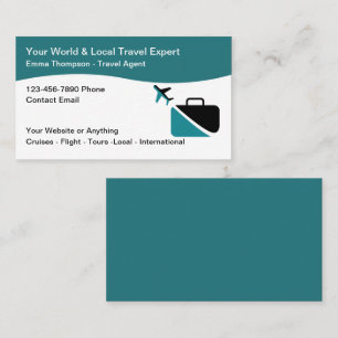 Modern Travel Expert Agent Broker Visitkort