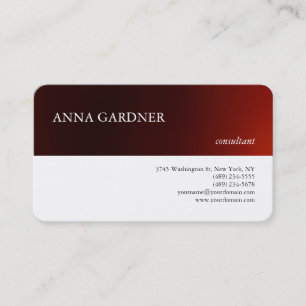 Modern Trend White Mörk Red Rand Kreativ Modern Mo Visitkort