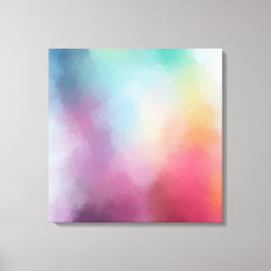 Modern Trendig Abstrakt Art Rosa Red Gult Blue Canvastryck