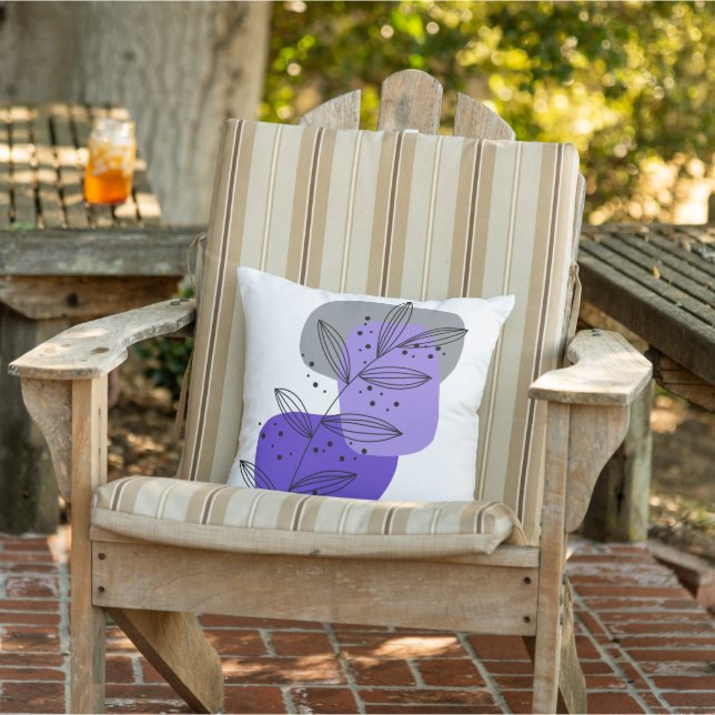 Modern Trendig Abstrakt blomster Boho Chic Kudde (Stol)