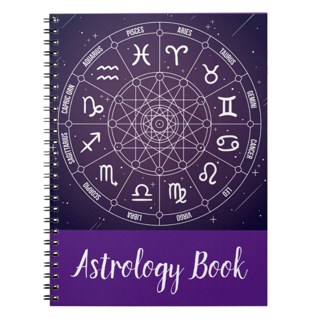 Modern trendig astrologi hjul Zodiak Anteckningsbok (Framsidan)