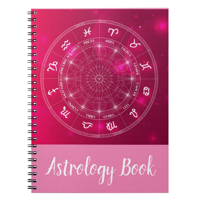 Modern trendig astrologi hjul Zodiak Anteckningsbok (Framsidan)