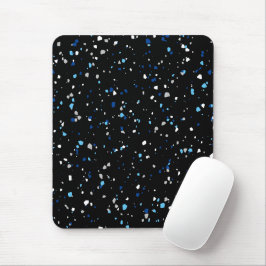Modern Trendig Black Blue Terrazzo Mönster Musmatta