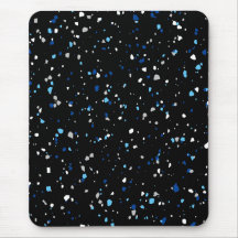 Modern Trendig Black Blue Terrazzo Mönster
