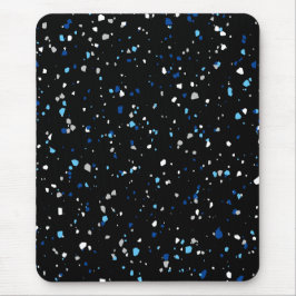 Modern Trendig Black Blue Terrazzo Mönster Musmatta