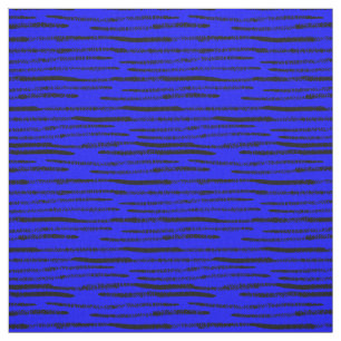 Modern Trendig Black Linjer Royal Blue Background Tyg