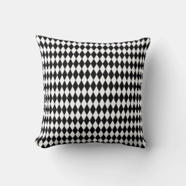 Modern Trendig Black White Diamond Harlequin Kudde