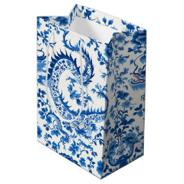 Modern trendig Blue och White chinoiserie Dron