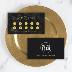 Modern Trendig Calligraphy Mörk Bokeh Ljus Lojalitetskort