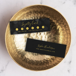 Modern Trendig Calligraphy Mörk Bokeh Ljus Lojalitetskort