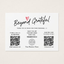 Modern Trendig Calligraphy QR code Gift-certifikat