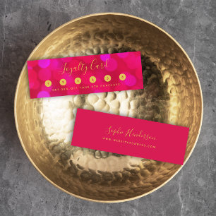 Modern Trendig Calligraphy Rosa Bokeh Ljus Lojalitetskort