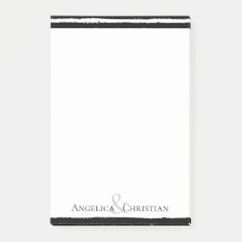 Modern Trendig Chic Black Rand par Stationery Post-it Block