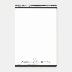 Modern Trendig Chic Black Rand par Stationery Post-it Block