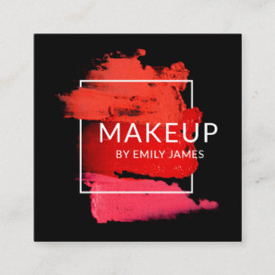 Modern Trendig Chic Makeup Artist Professionell Fyrkantigt Visitkort