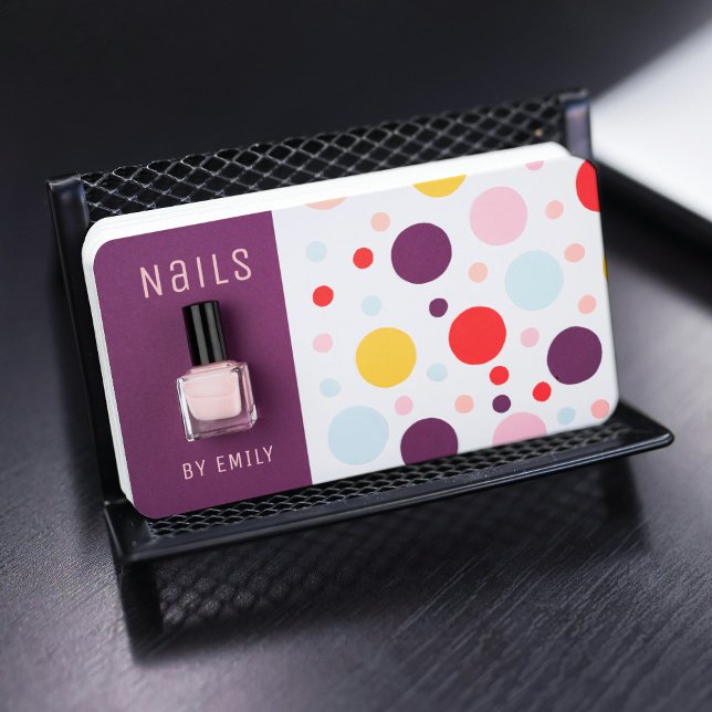 Modern Trendig Chic Professionell Nail Art Spa Sal Visitkort (Skapare uppladdad)
