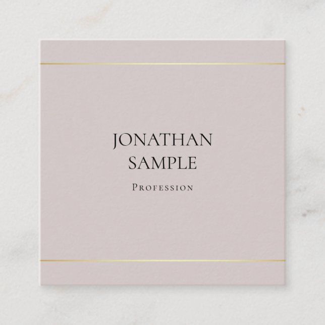 Modern Trendig Clean Design Elegant - slax Fyrkantigt Visitkort (Framsida)