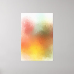 Modern Trendig Colorful Abstrakt Art Red Gult Canvastryck