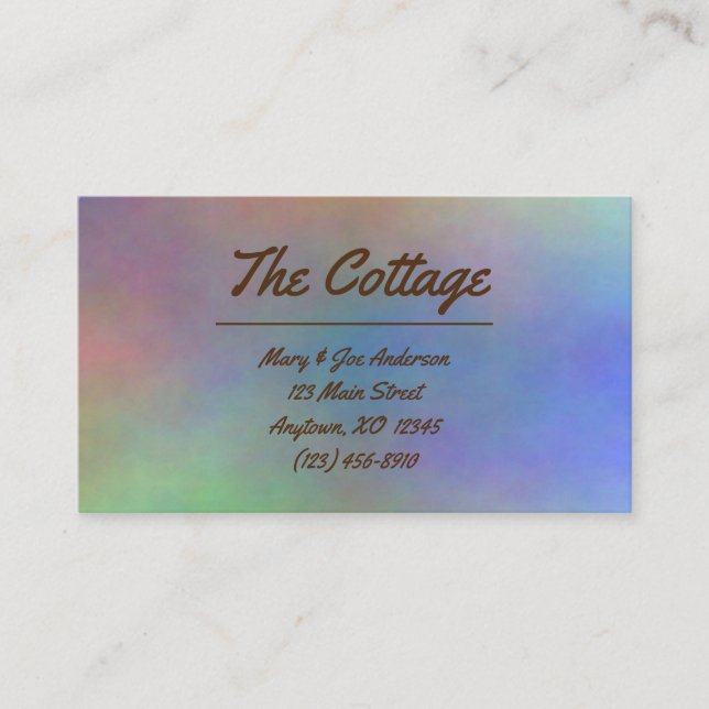 Modern Trendig Colorful Guest House Vacation Renta Visitkort (Framsida)