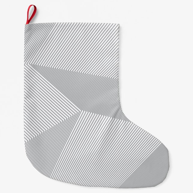 Modern, trendig, coola, enkel, konstnärlig mönster stor julstrumpa (Framsidan)