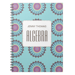 Modern Trendig Cute Chic Colorful Mönster-klass Anteckningsbok