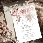Modern Trendig Designer Dusty Ro  Bröllop Inbjudningar<br><div class="desc">bröllopsinbjudan för Modern Trendig Designer Dusty Ro Se matchningssamling i Niche och Nest Store</div>