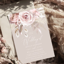 Modern Trendig Designer Elegant Rosa Bröllop