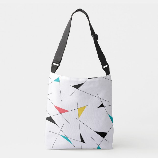 Modern, trendig, enkel, roligtens geometriska graf axelväska (Framsida)