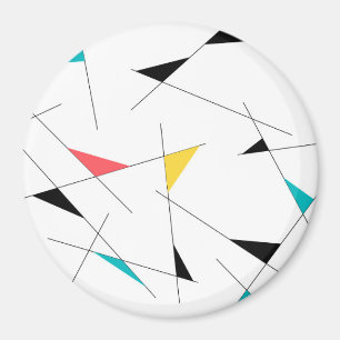 Modern, trendig, enkel, roligtens geometriska graf magnet